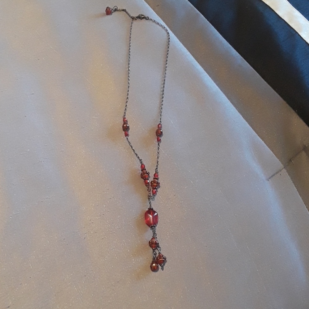 Red beaded necklace